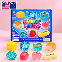 KAITONG Ensemble de 8 jouets moelleux assortis avec une patte de chat, des flocons de neige et des cubes océaniques pour cadeaux d'anniversaire, jouets à presser
