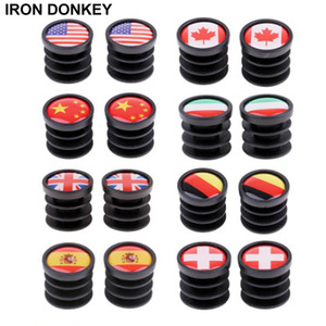 IRONDONKEY Embouts de Guidon <span class=keywords><strong>VTT</strong></span> Style Drapeau avec Cristal, Motif Créatif, Logo de Marque Personnalisé - Product Image 2
