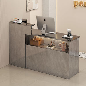 Multi-Purpose Cash Register & Reception <b>Desk</b> Counter Table for Clothing Stores Women's Shops Beauty Salons-Simple Modern Design - Product Image 1