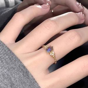 Meilleure vente louange anneaux verre imité bleu eau jadéite Jade anneau homme fait aigue-marine anneau bijoux pour femme - Product Image 2