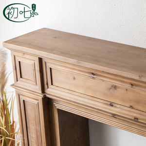 Estante de Madera Rústico para Chimenea, Rectangular, Color Blanco Retro, Decoración para Bodas, Accesorio para Fotos, Estante para Entrada - Product Image 3