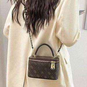 Vintage Monogram Pattern Mini Fashion Lady Waterproof Lightweight Portable Handbag with Zippered Crossbody <b>Strap</b> - Product Image 4