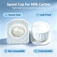 Bouchon à vis en plastique de qualité alimentaire et écologique de 23 mm pour cartons de lait/jus – Emballage de boissons étanche et durable