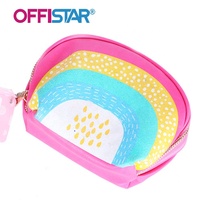Çin Fabrika Fiyatı Özel Kalem Kutusu Çantası Tie-dye PU Malzeme Fermuarlı 220x120x75mm Boyutunda Okul Ofis Kullanımı İçin Özel Etiket