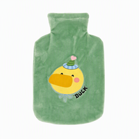 Housse de bouillotte en peluche douce à imprimé dessin animé mignon pour les crampes menstruelles et le réchauffement corporel – Cadeau d'hiver en gros