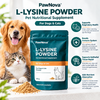 Poudre de L-Lysine pour animaux de compagnie, soin des yeux et du nez des chats, soutien immunitaire, complément alimentaire pour animaux OEM ODM
