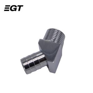 45度ヒーターホースインテイクマニフォールドフィッティング1/<span class=keywords><strong>2</strong></span> "NPTから5/8" バーブクローム - Product Image 3