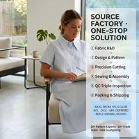 Robe chemise rayée pour femme, longueur midi en coton pour l'été avec boutons sur le devant, personnalisable OEM/ODM, vente en gros