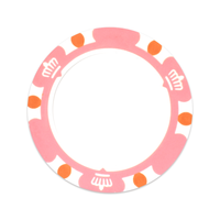 YH 40mm Puces d'argile couronne tricolore de divertissement avec autocollant personnalisé