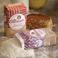 Sac d'emballage personnalisé en papier biodégradable éco-responsable de 1 kg, 2 kg, 5 kg, 10 kg, à fond plat, scellé sur quatre côtés, pour céréales, farine de blé, poudre de maïs