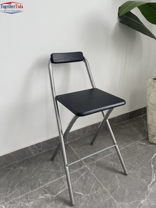 Los Mejores 60 Taburetes y Sillas Plegables de Madera MDF de Alta Calidad con Respaldo y Estructura Metálica para Fiestas, Balcón, Ocio al Aire Libre y Bar - Product Image 2
