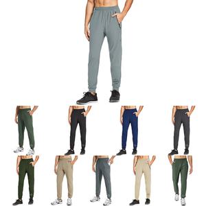Pantalon de jogging de coupe régulière pour hommes avec poches zippées en coton léger de qualité supérieure personnalisé pour le printemps - Product Image 5