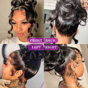 Perruque Premium Longue Sans Colle Pré-coupée Pré-décolorée Pré-épilée en <span class=keywords><strong>Cheveux</strong></span> Humains Vierges Indiens avec Fermeture en Dentelle HD Transparente Prête à Porter Effet Mouillé - Product Image 6