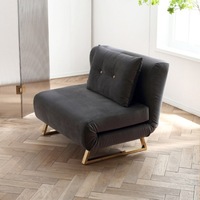 Canapé-Lit Double Usage Pliant Multifonctionnel Petite Unité Salon Chambre Bureau Personne Seule Tissu Velours Luxe Léger