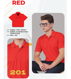 เสื้อยืดผ้ารังผึ้ง 180 GSM สำหรับผู้ชาย ระบายความชื้น น้ำหนักเบา สวมใส่สบาย เหมาะสำหรับออกกำลังกายและสวมใส่ลำลอง - Product Image 1