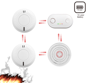 Détecteur <span class=keywords><strong>de</strong></span> fumée sans fil <span class=keywords><strong>interconnecté</strong></span> multi-lien, détecteur d'incendie, requis pour les propriétés locatives en Écosse, Galles, Irlande du Nord et Angleterre - Product Image 2