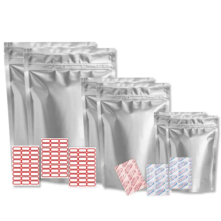 Sacs en aluminium sous vide de noix de cajou de qualité alimentaire de 1 gallon avec fermeture éclair pour l'emballage de sac à bonbons