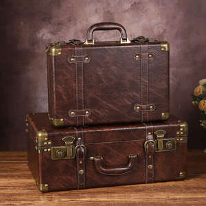 Mystic Arts Vintage Leather <b>Storage</b> <b>Box</b> Retro Style Decorative Prop <b>Box</b> For Home Office Display - Product Image 2