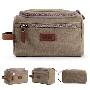 Trousse de toilette en toile pour <span class=keywords><strong>homme</strong></span>, grande capacité, trousse de toilette portable pour <span class=keywords><strong>homme</strong></span>, organiseur de voyage, accessoire en <span class=keywords><strong>cuir</strong></span> - Product Image 1