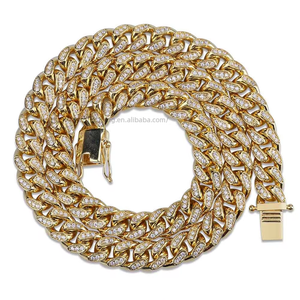 European American <b>Cross</b>-border for Men's Women's Trendy Clavicle Necklace Street Dance Accessories Zircon <b>Chain</b> - Product Image 5