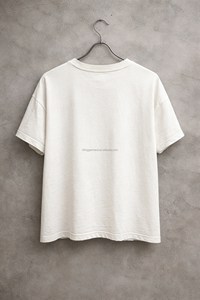 Camiseta de Algodón 100% con Logotipo Personalizado de Fábrica HG, Manga Corta para Hombre, Estilo Vintage Lavado, Corte Cuadrado, Diseño Gráfico Desgastado - Product Image 3