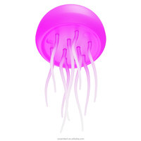 Lampe Méduse, Lampe Méduse à Commande Vocale avec Jambes Dansantes, Lampe de Chevet Méduse à Dégradé RGB (Suspendue + Socle)