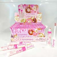Siyiping OEM Private Label Cosmétiques Tubes ronds de brillant à lèvres Donut Liquide hydratant durable Rouge à lèvres doux Vente en gros