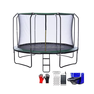 Zoshine Outdoor Kids <strong>Round</strong> <strong>Trampoline</strong> with Safety Enclosure Net 12FT Happy Play Jumping Mat and <strong>Trampoline</strong> <strong>Tent</strong> - Product Image 5