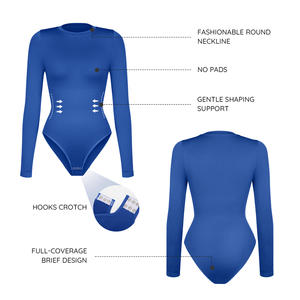 Hexin Bodysuits Shapewear Buikcontrole Bodys Pour Femmes Basic Jumpsuit Tops Met Lange Mouwen Afslankende Body Shaper Body Suits Tops - Product Image 4