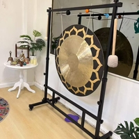 24-52 Inch Square Type Gong Stand with Wheels for Handmade Gong