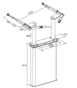 Elevador hidráulico de doble poste para coche, accesorio para el centro de lavado de vehículos con buena calidad