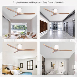 Phòng Ngủ Dễ Dàng Cài Đặt Tuya Wifi Điều Khiển Thông Minh 3 Rắn Gỗ Lưỡi 52 Inch 6 Tốc Độ Có Thể Điều Chỉnh Quạt Trần - Product Image 6