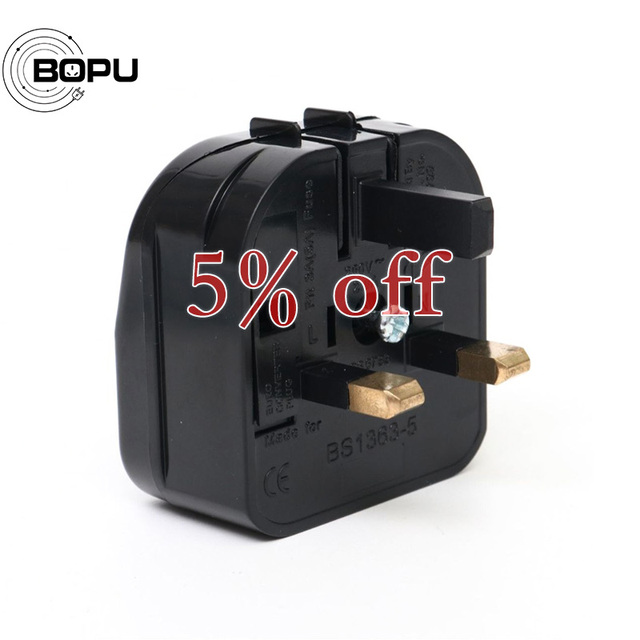 Uk Plug Adapter Eu to Uk Plug Adaptor Converter 2 Pin to 3 Pin Europe to Uk BS CE BS-1363 Approval
