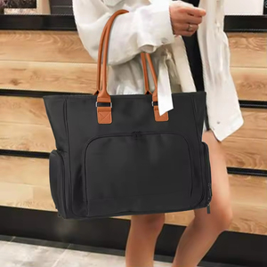 Lưu Trữ Di Động Túi Xách Màu Đen Polyester Tã Tote Với Túi Lạnh Máy Tính Xách Tay Máy Bơm Vú Hasp Đóng Cửa 2-2.9L Công Suất Unisex - Product Image 6
