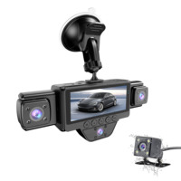 Caméra embarquée 5 canaux pour voiture, grand angle 140°, vision nocturne avec lumière d'appoint, écran 3,16 pouces, enregistrement d'urgence 1080P + 480P