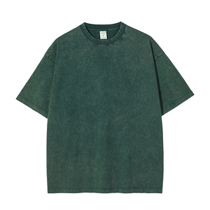 Plain Dtg Custom 100 Cotton Acid Wash 250Gsm Heavyweight Cotton Screen Print T Shirt Custom Blank Vintage Acid Wash T Shirt - Product Image 4