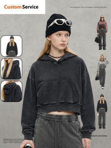 <span class=keywords><strong>Felpe</strong></span> con Cappuccio da <span class=keywords><strong>Donna</strong></span> con Logo <span class=keywords><strong>Vintage</strong></span> Personalizzato ODM/OEM, Leggere e Comode, a Collo a V, Pullover Autunnale a Maniche Lunghe - Product Image 2