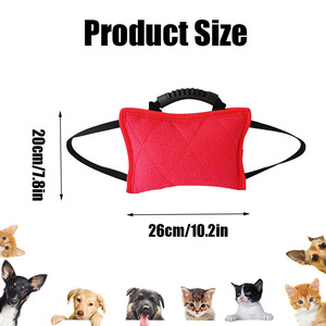 Giocattolo da Tiro per Cani in Lino Francese di Alta Qualità con 3 Maniglie Resistente ai Morsi per Cani Giovani - Product Image 2