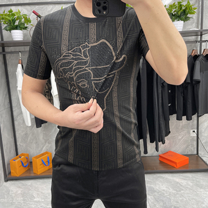 Camiseta Casual de Manga Corta para Hombre, 100% Algodón, con Estampado, Pantalones Cortos de Verano, Impresión Serigráfica, Tela de Lona - Product Image 4