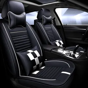 Kayme — housses de siège de voiture universelles en cuir Pu, couvre-siège pour automobile, luxueux, imperméables, ensemble complet, pour 5 sièges