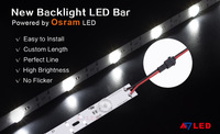 Barre de rétroéclairage DC 12V SMD2835 12LEDs 130lm/w 160, lumière blanche 6500K, éclairage latéral unique pour profondeurs de 4 à 20 cm, garantie 3 ans
