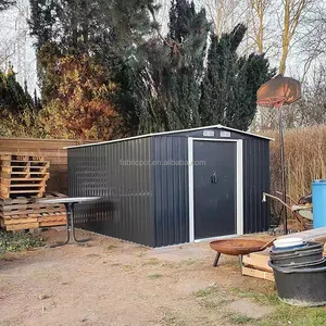 Prefab Stalen Structuur Waterdichte Tuin Opslagschuur Populair Buiten Tuinhuis Stalen Magazijn Tuin Gereedschapshuis Metaal