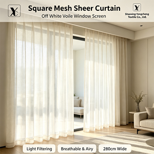 <span class=keywords><strong>Voilage</strong></span> carré <span class=keywords><strong>blanc</strong></span> en maille, <span class=keywords><strong>tissu</strong></span> 100% polyester teint 22W-10, filtrant la lumière, respirant, pour fenêtre, chambre et salon - Product Image 1