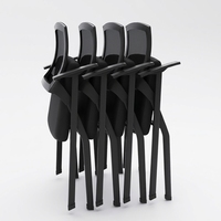 Chaise de formation avec tablette d'écriture, combo bureau-chaise pour étudiant, chaise de conférence pliable, chaise de bureau pour salle de réunion, design minimaliste