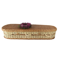 Ataúd de Mimbre Natural Tejido a Mano, Biodegradable, Ecológico, para Cremación y Entierro