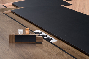 Nội thất văn phòng hiện đại văn phòng tư nhân điều hành bảng sồi L hình dạng bàn gỗ veneer hàng đầu - Product Image 5