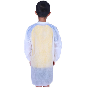 Manteaux <span class=keywords><strong>de</strong></span> <span class=keywords><strong>laboratoire</strong></span> jetables pour enfants, vetements respirants, Non tissés PP, pour enfants, avec manchette et col en tricot, robes <span class=keywords><strong>de</strong></span> <span class=keywords><strong>laboratoire</strong></span> blanches, nouvelle collection - Product Image 3