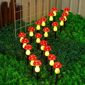 سلسلة إضاءة <span class=keywords><strong>LED</strong></span> شمسية على شكل فطر للحديقة، مصباح صغير مقاوم للماء لتزيين المناظر الطبيعية وإنارة الشوارع في الفناء والحديقة - Product Image 4