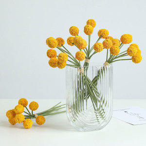 <b>Artificial</b> Flower <b>Bouquet</b> Plastic Pompon Flowers White Yellow Pink Orange Long Lasting Home Decor Wedding Props - Product Image 2