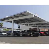 Panneaux solaires au sol faciles Système d'abri d'auto Structure de stationnement PV Stationnement de voiture solaire moderne solaire